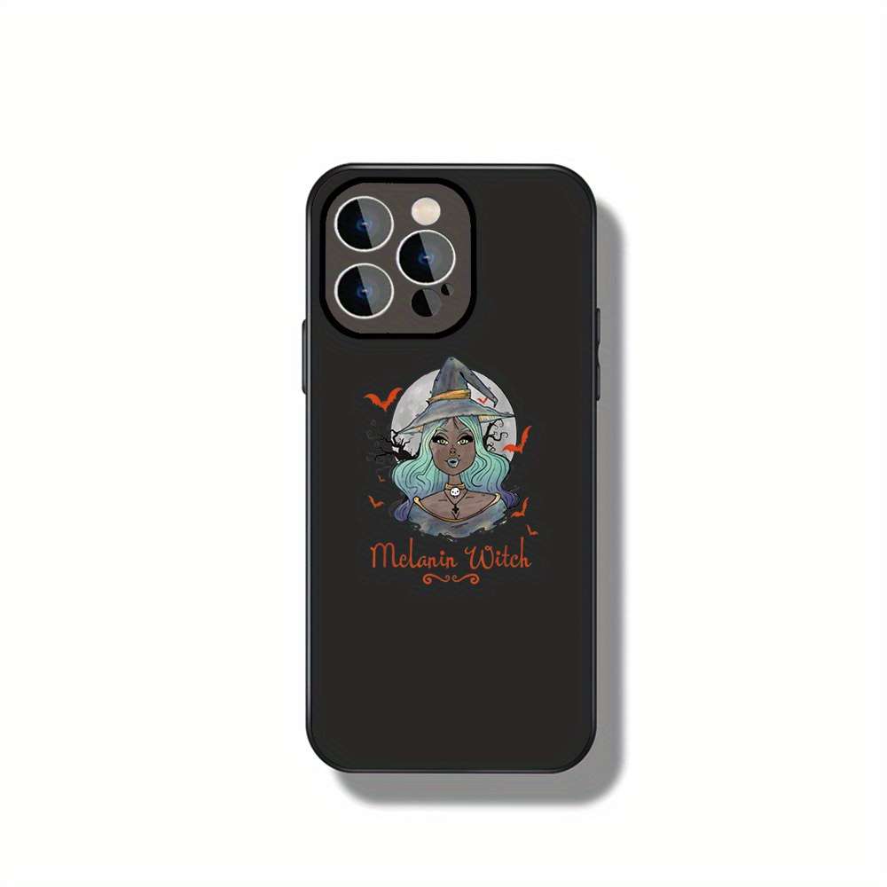 1Pc Black For iPhone 15 Pro Melanin Witch Phone Case