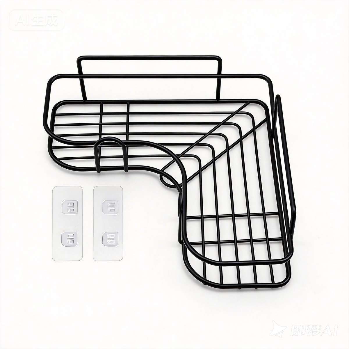 Bathroom Storage Rack Color White Model  2 Auxiliary Hooks