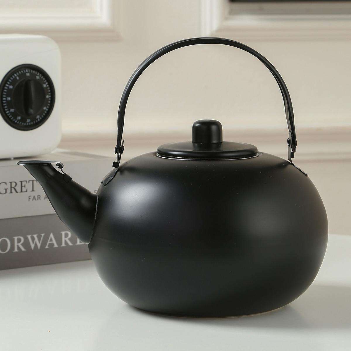 Kettle Color Black Round Pot