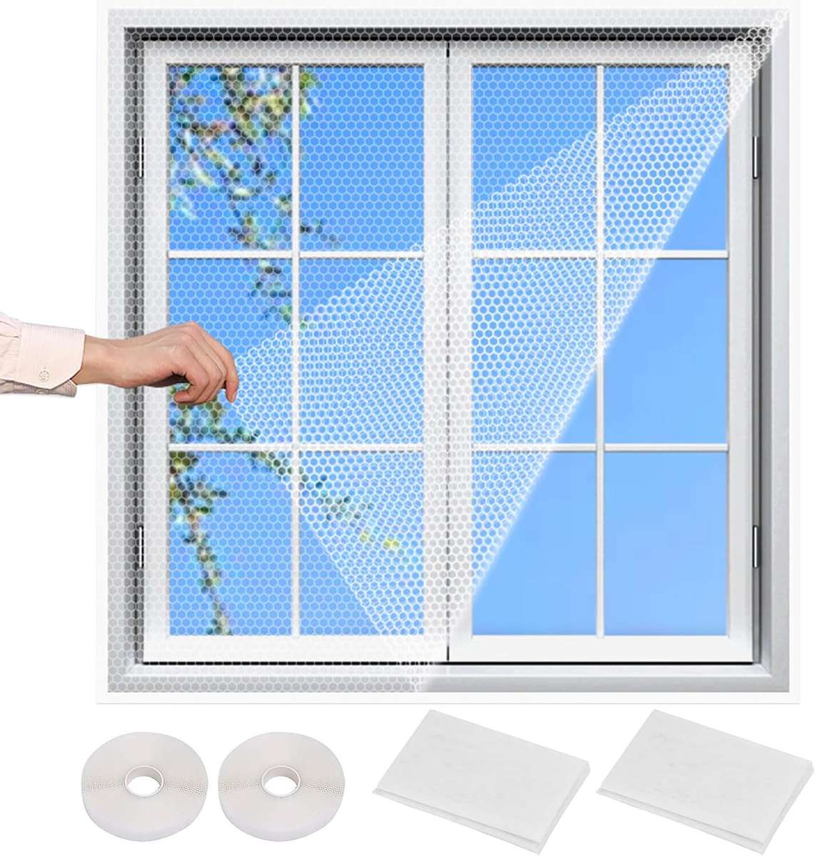 Mosquito Screens For Doors And Windows White Edge White Network Size 65cm*135cm