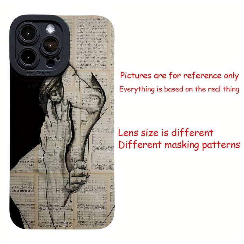 1Pc Mixed Color  For iPhone 7 Plus Couple Kissing Music Phone Case