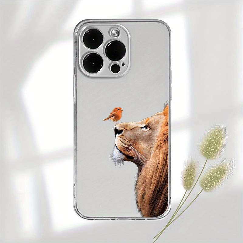 1Pc Transparent For iPhone 13 Mini African Lion Phone Case