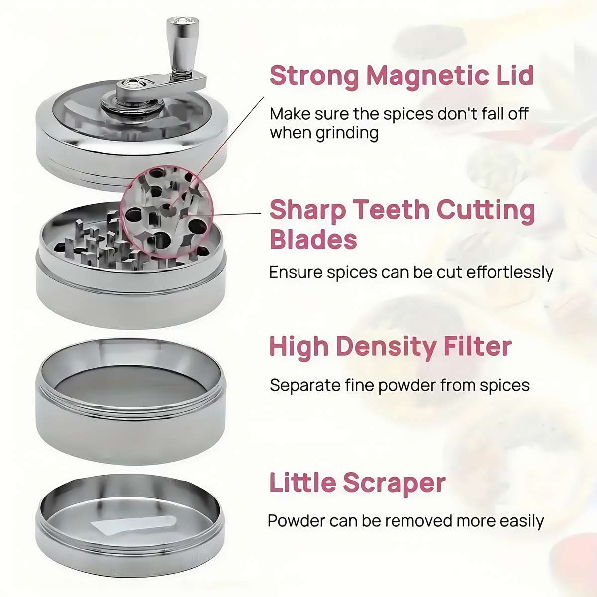 Grinder Color Silvery Size1