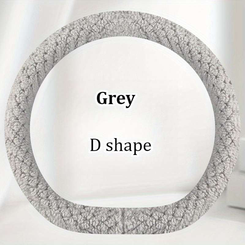 Car Steering Wheel Cover White Model D Shape