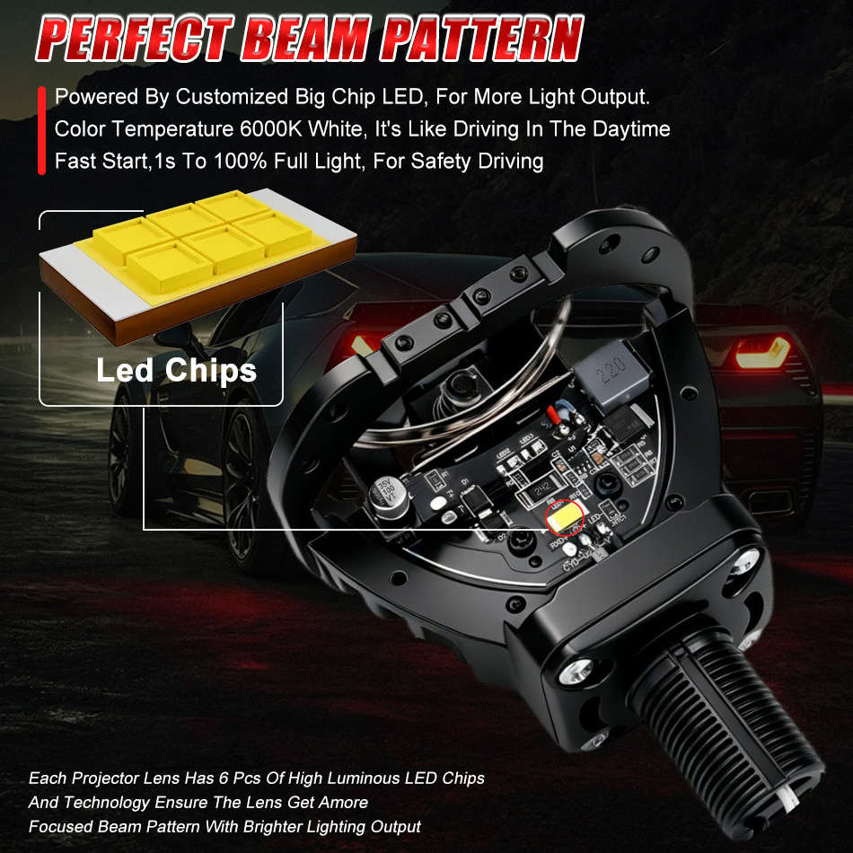 Car Lights Model 2Pcs 6.35Cmws
