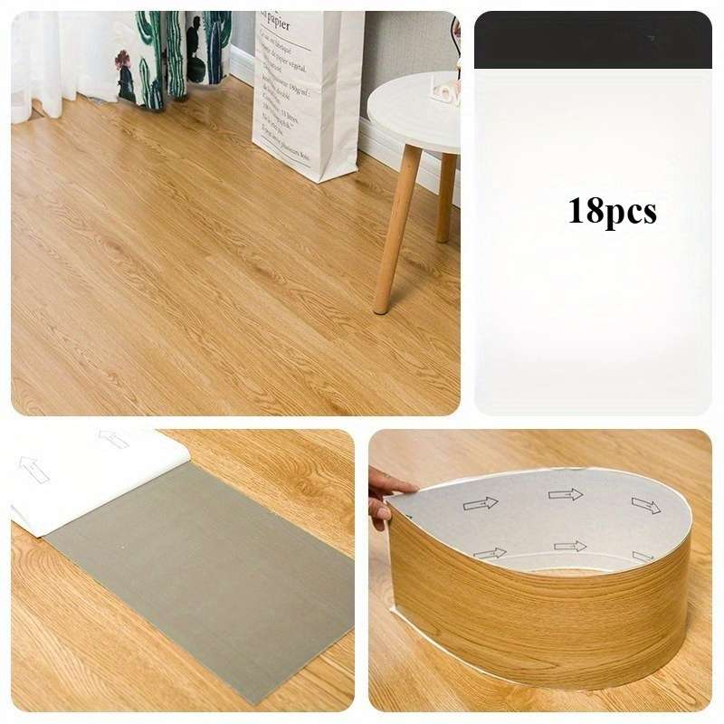 Self Adhesive Floor Stickers White Oak Grain 36Pcs