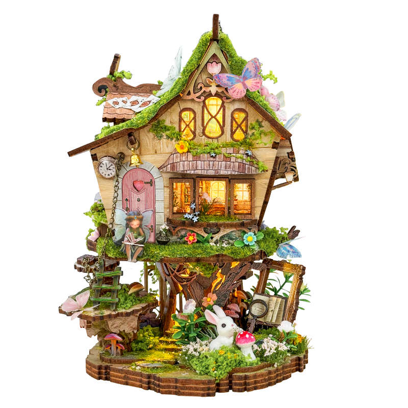Diy 3D Book House Building Kit 3D Puzzle Set With Miniature Dollhouse