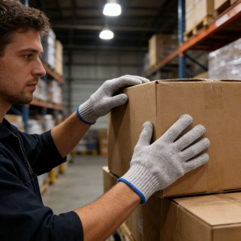 Work Gloves Color 7Pairs White