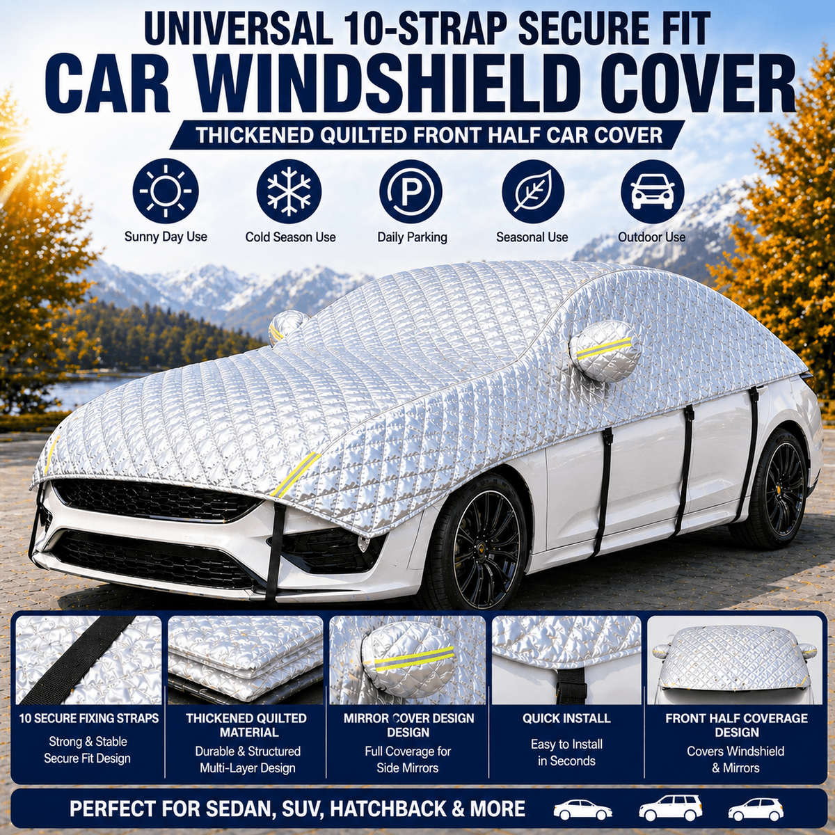 Car Cover Model Sedan Half Enclosed Car Cover