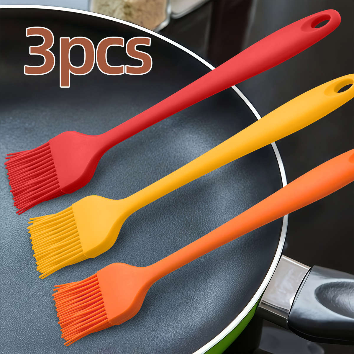 Baking Brush Items 3Pcs Random Colors