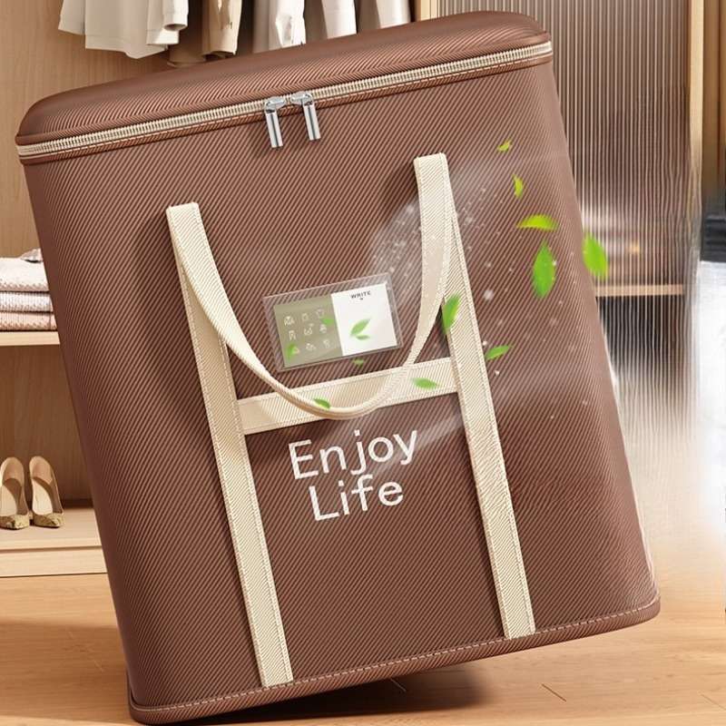 2Pcs Multifunctional Foldable Moving Bag Storage Brown 2 Pcs Size L Xl