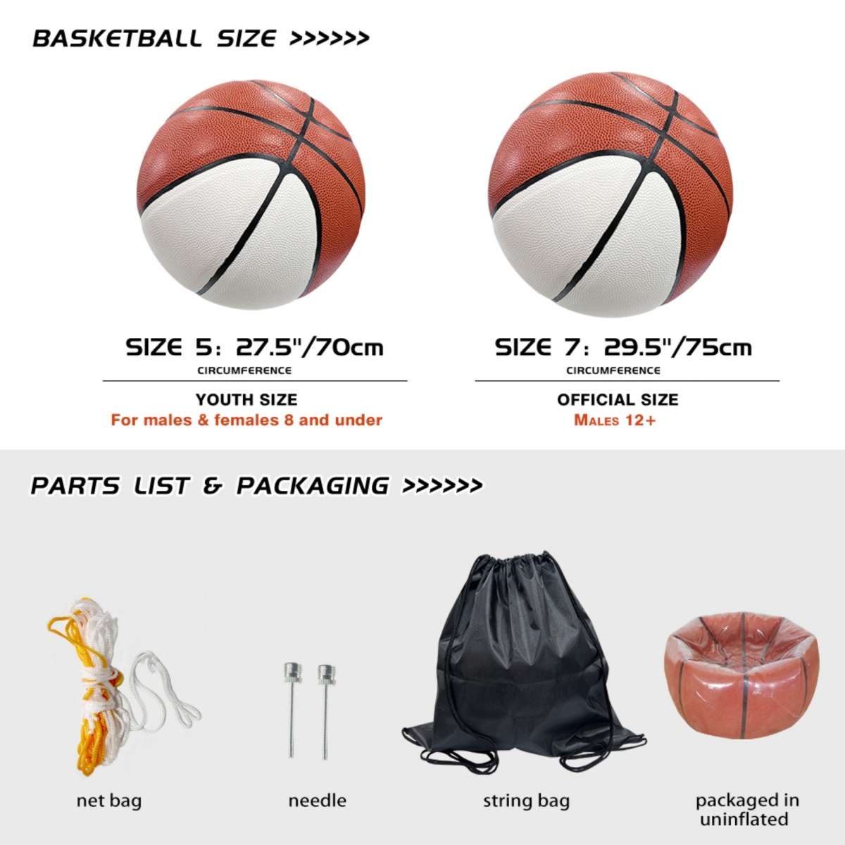 Basketball Color A Size  Circumference In Inchessize 17.7874.93Cm