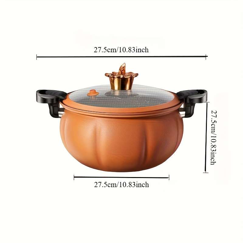 2-Piece Pumpkin-Shaped Aluminum Cookware Set