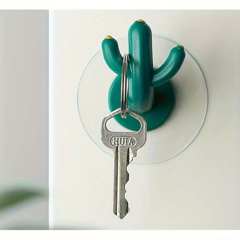 2 Pack Cactus Wall Hooks Casual Style Plastic Wall Mounted Quantity 2pcs