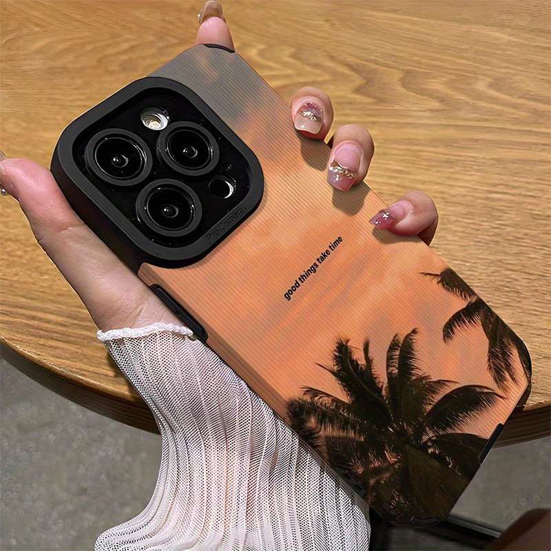 1Pc Mixed Color  For iPhone 12 Beautiful Sunset Pattern Phone Case