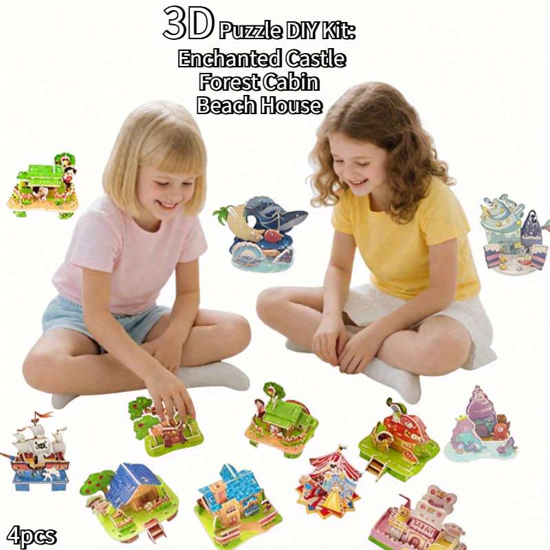 Building Toy Architectural Model Toy Set Model Random Quantity 4 Pcs