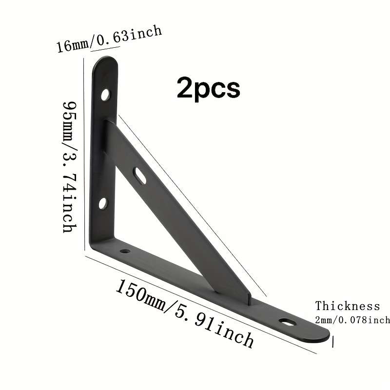 Bathroom Storage Rack Model 2 Triangular Brackets Size2Pcs