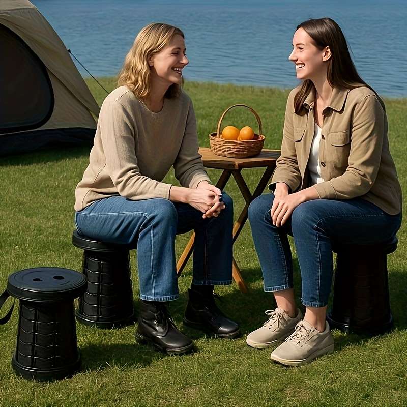 Foldable Folding Outdoor Chair Stool Lightweight Easy To Carry 8 Level Ad