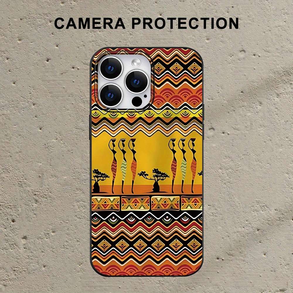 1Pc Black For iPhone 16e African Inspired Designs Phone Case