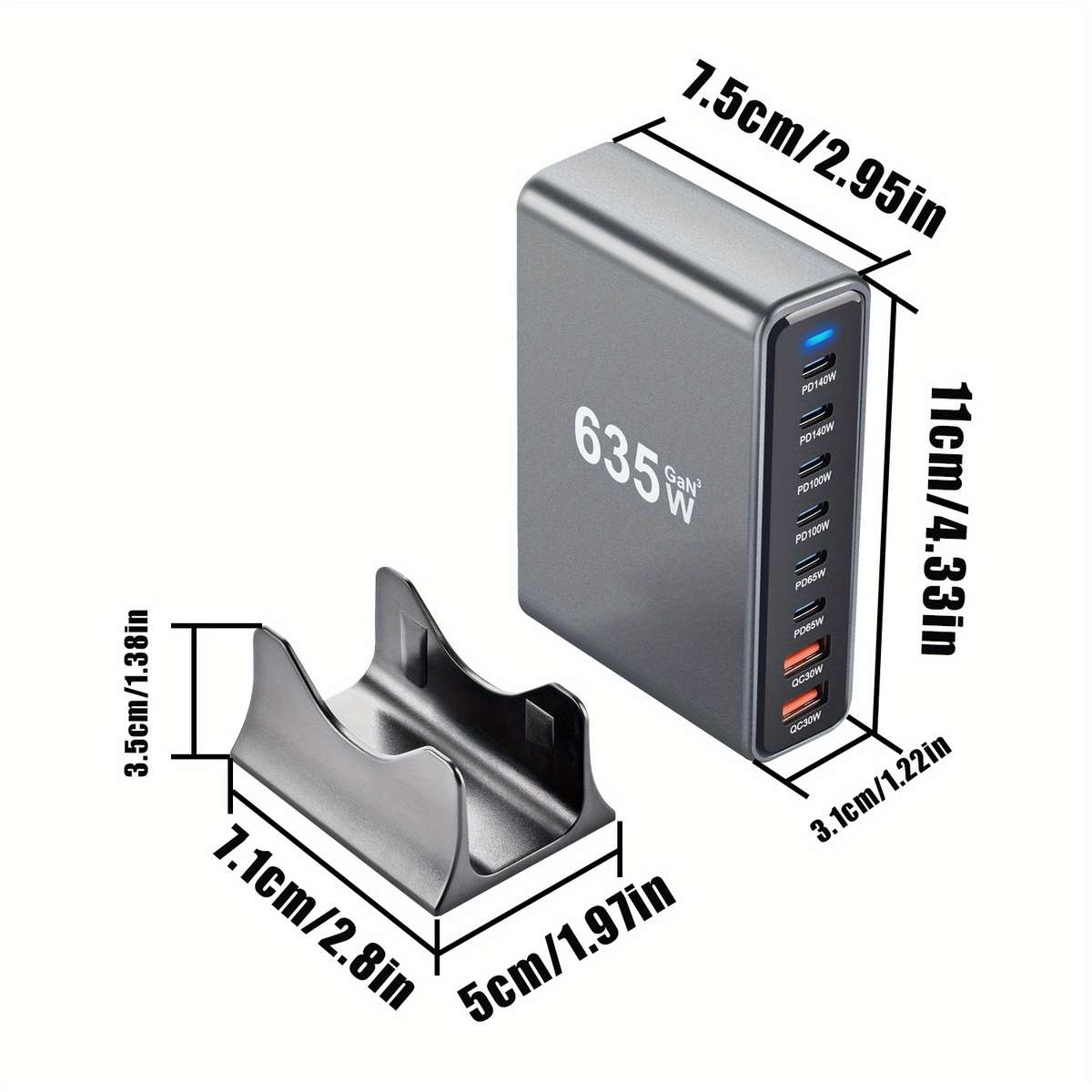 Charger Color Gray  100W Cable