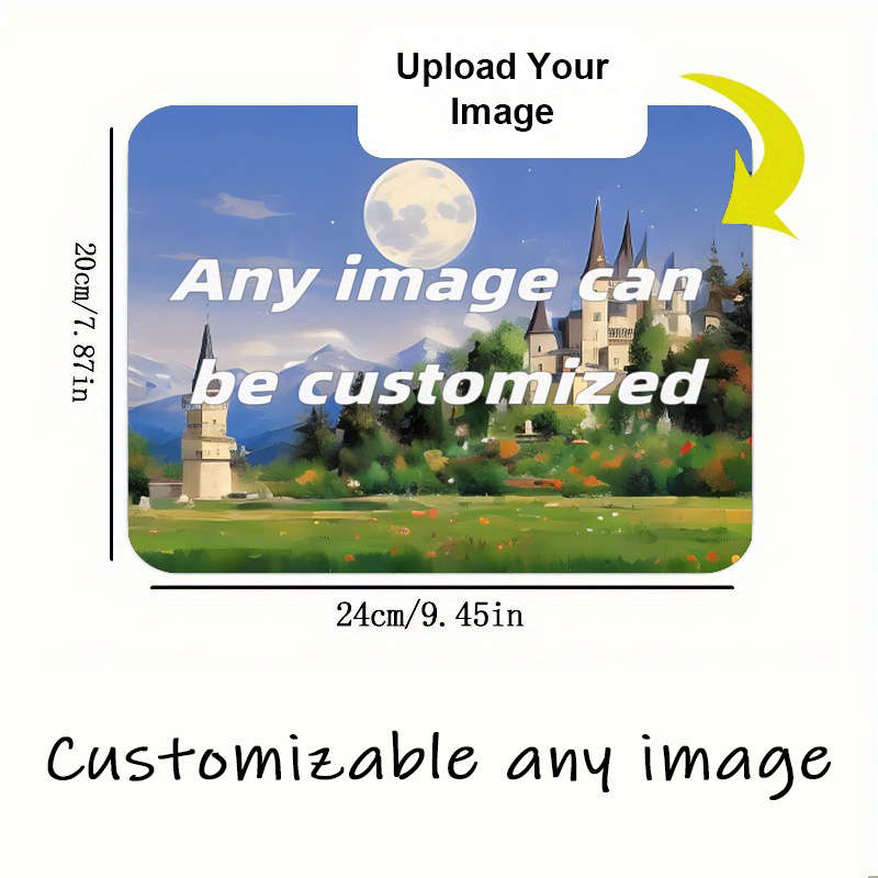 UltraSmooth EcoFriendly Custom Photo Mouse Upload Your For Pc Gamers 18X20Cm