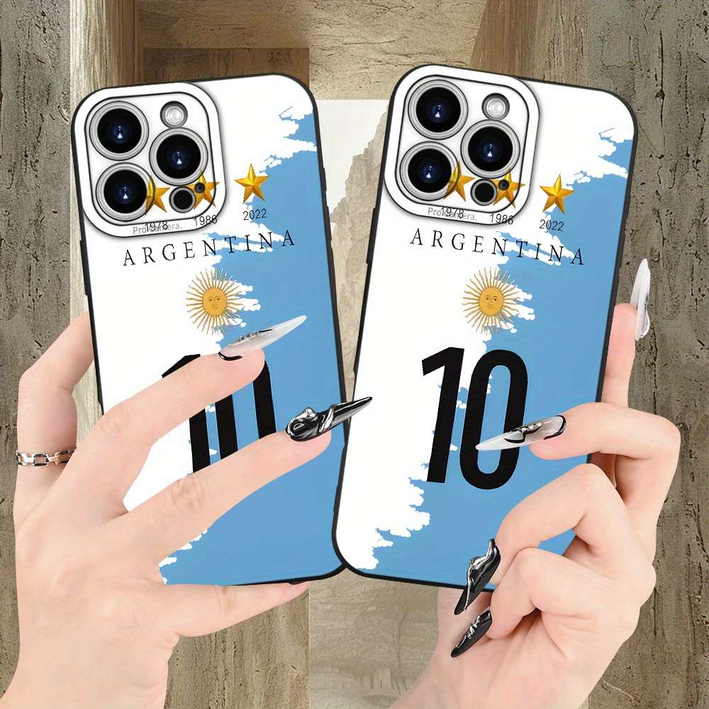 1Pc Black For iPhone 8 Plus Football Jersey Pattern Phone Case