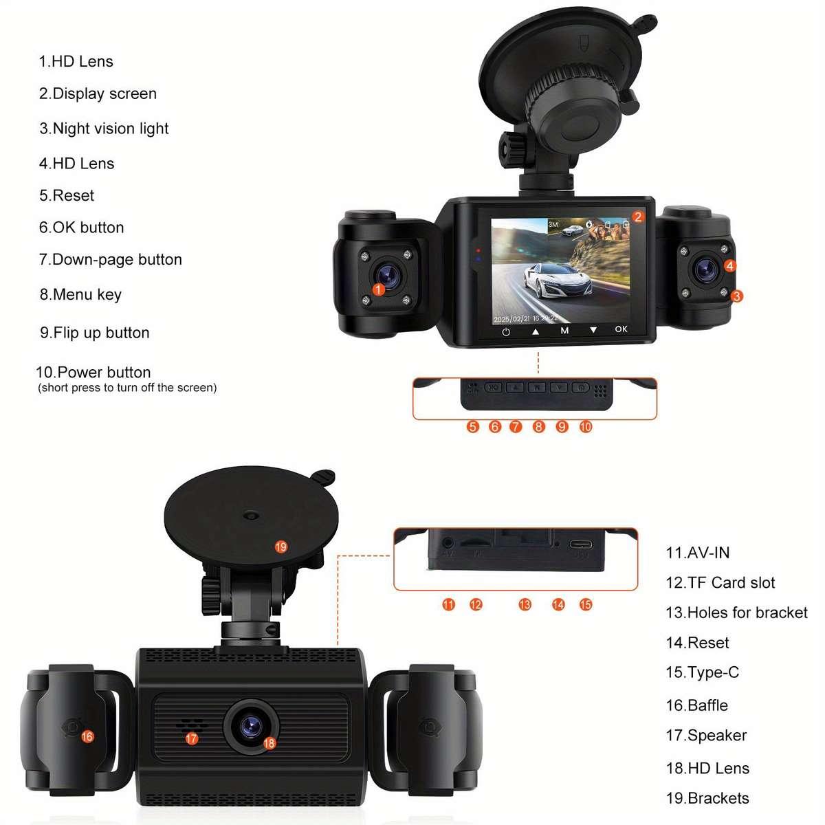 Dashcam Items With 64G Card