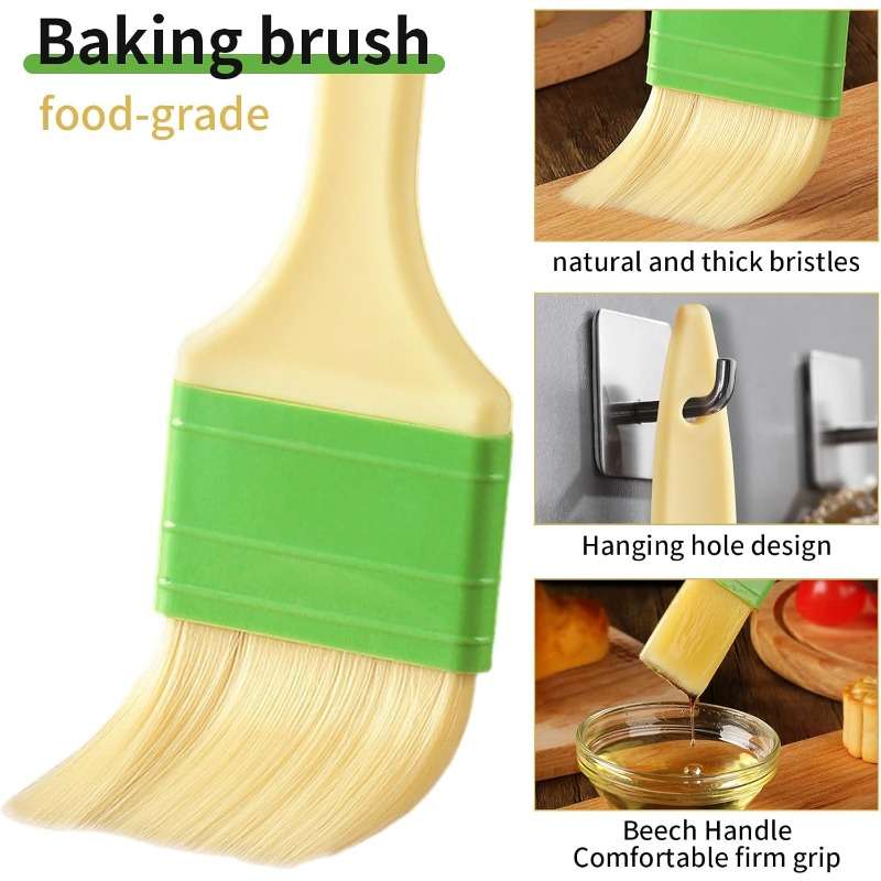 Baking Brush Color Green Quantity 3Pcs