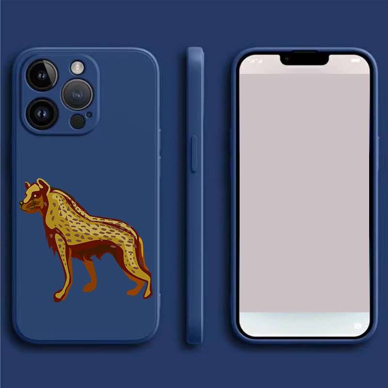 1Pc Blue For iPhone 11 Pro Max African Wild Dog Phone Case