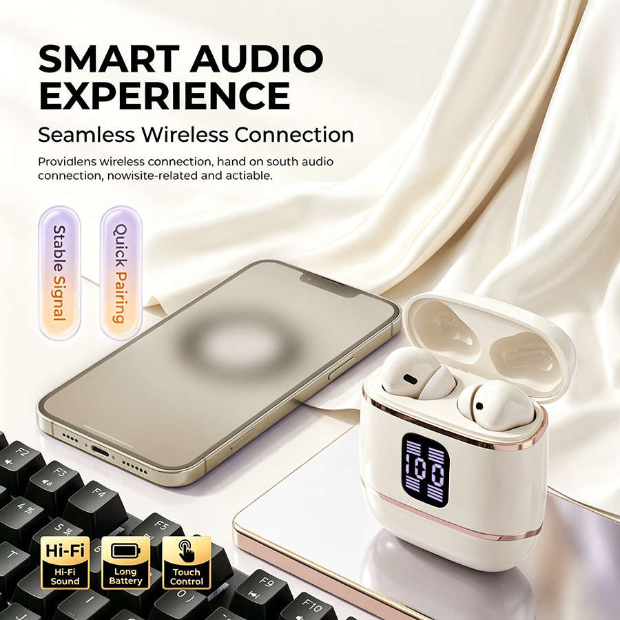 Headset White Size Upgraded High Definition Twin Headphones