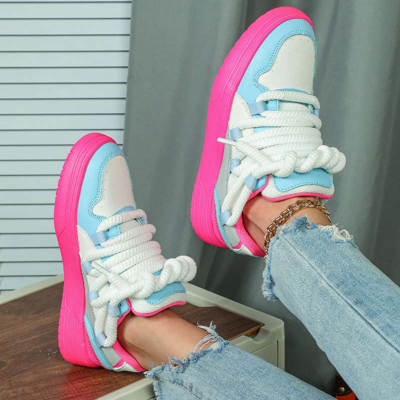Women S Sneakers Color White Blue Pink Sizeuk 10.5