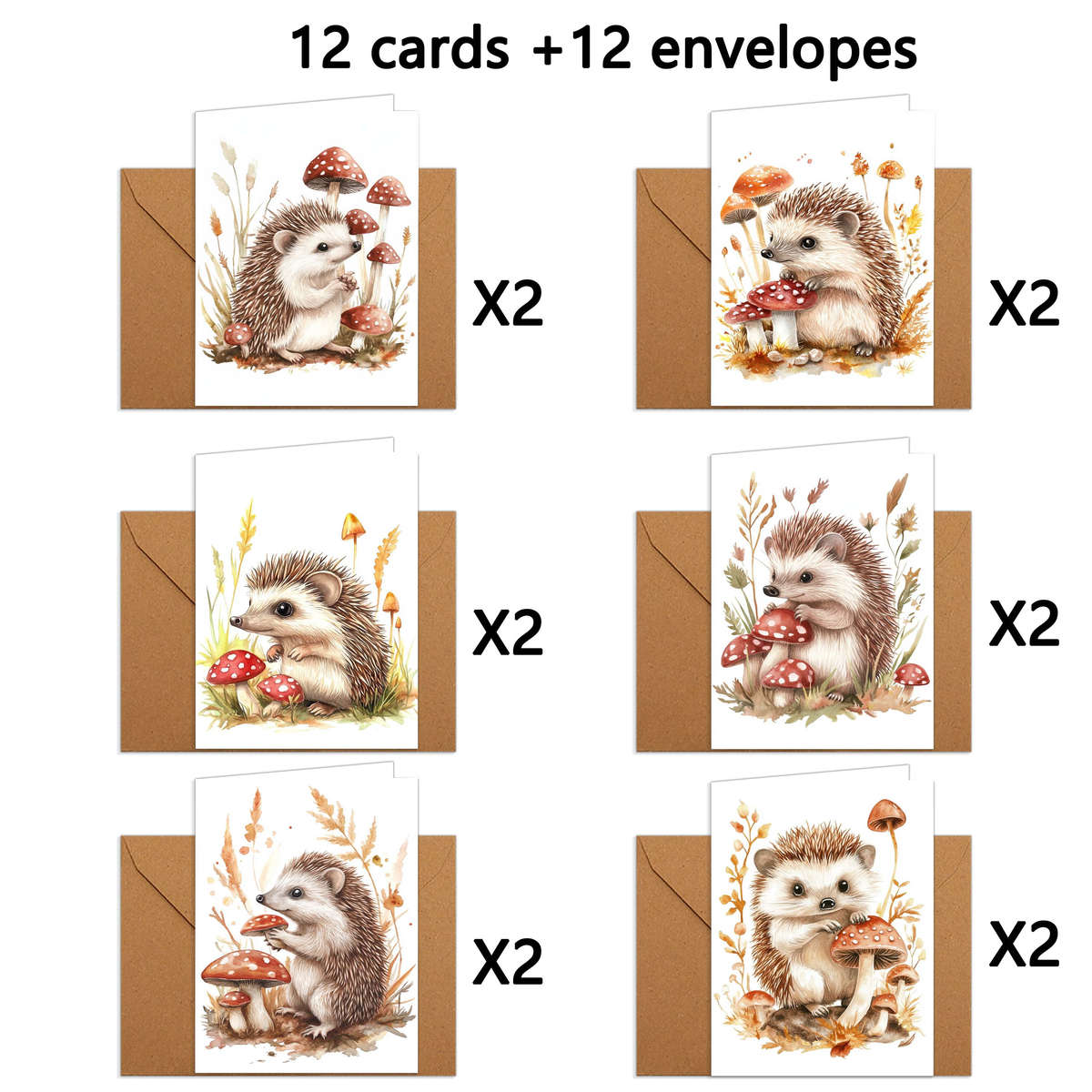 Greeting Cards Quantity 6Pcs