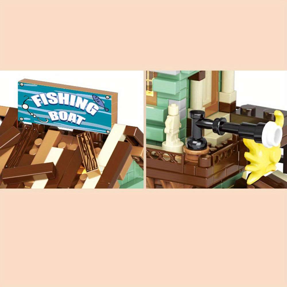 3D Building Model Puzzle Set Color Multicolored