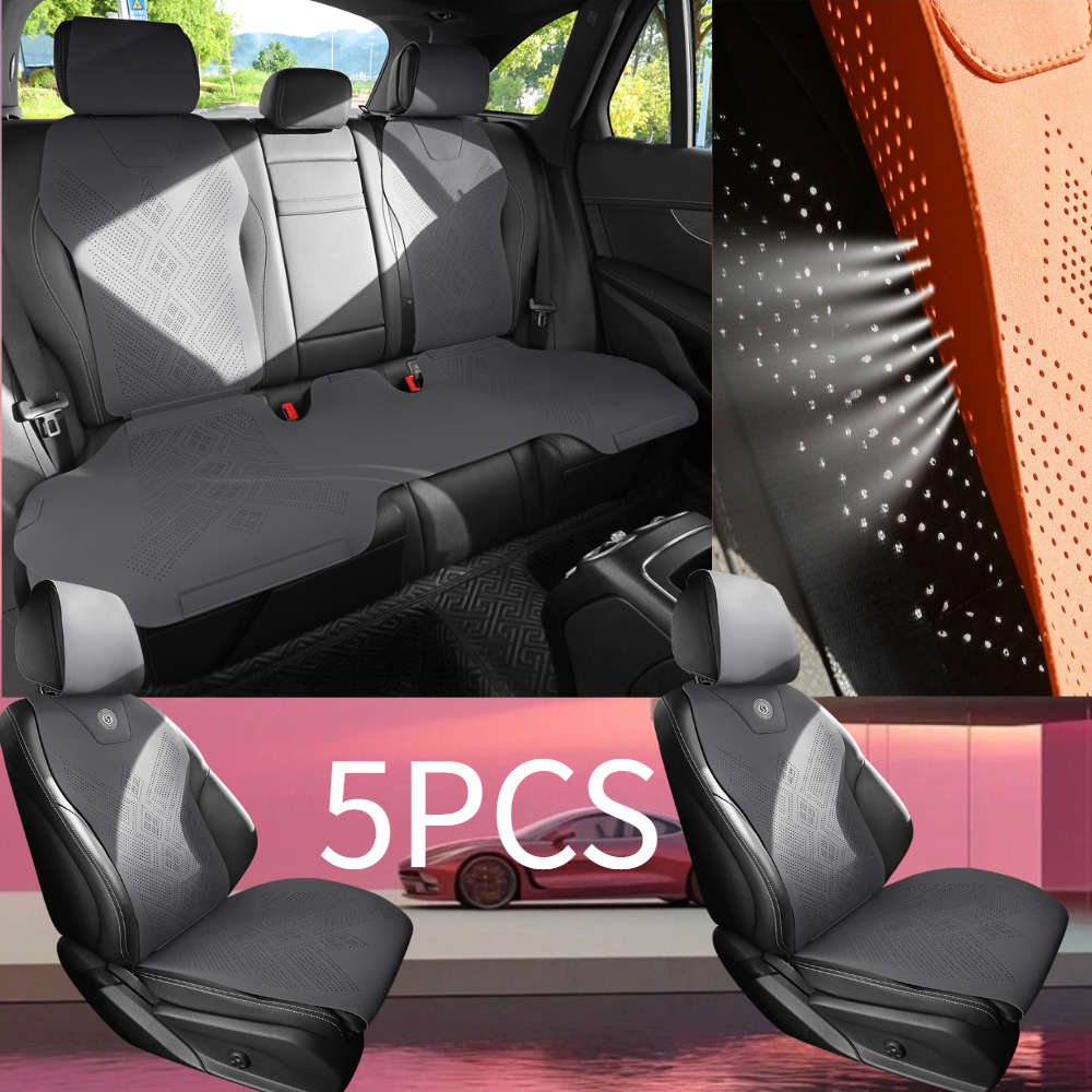 Moonstone Grey Car Seat Cushions For 5 Seats