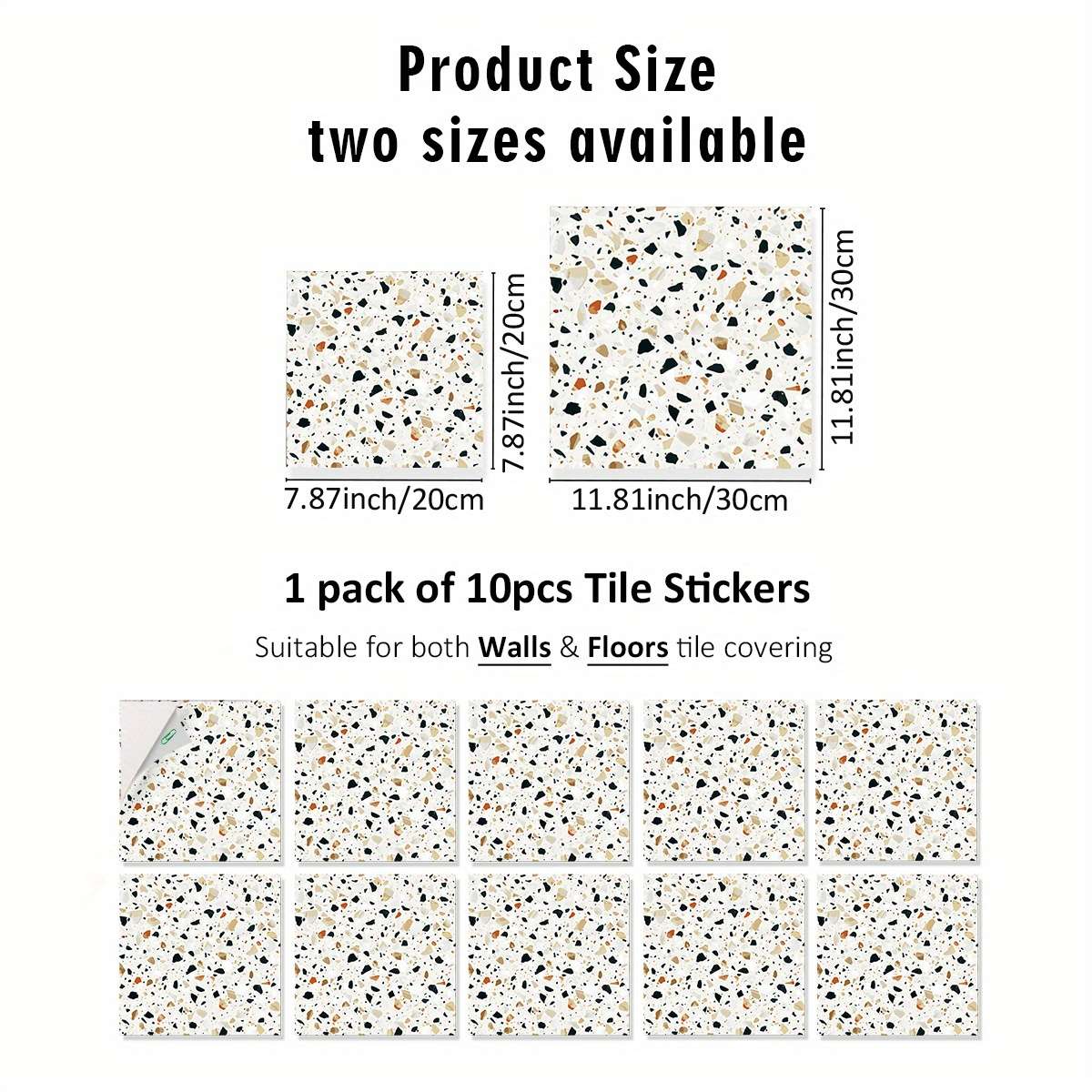 Floor Stickers Color Multicolor 1 Size 7.87Inchx7.87Inch Is 20Cmx20Cm