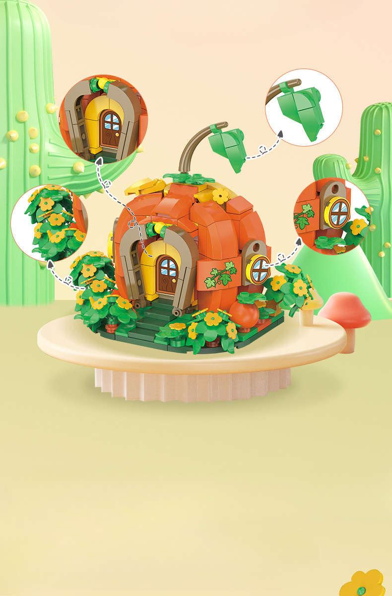 Building Toy Architectural Model Toy Set Color Baizi Garden