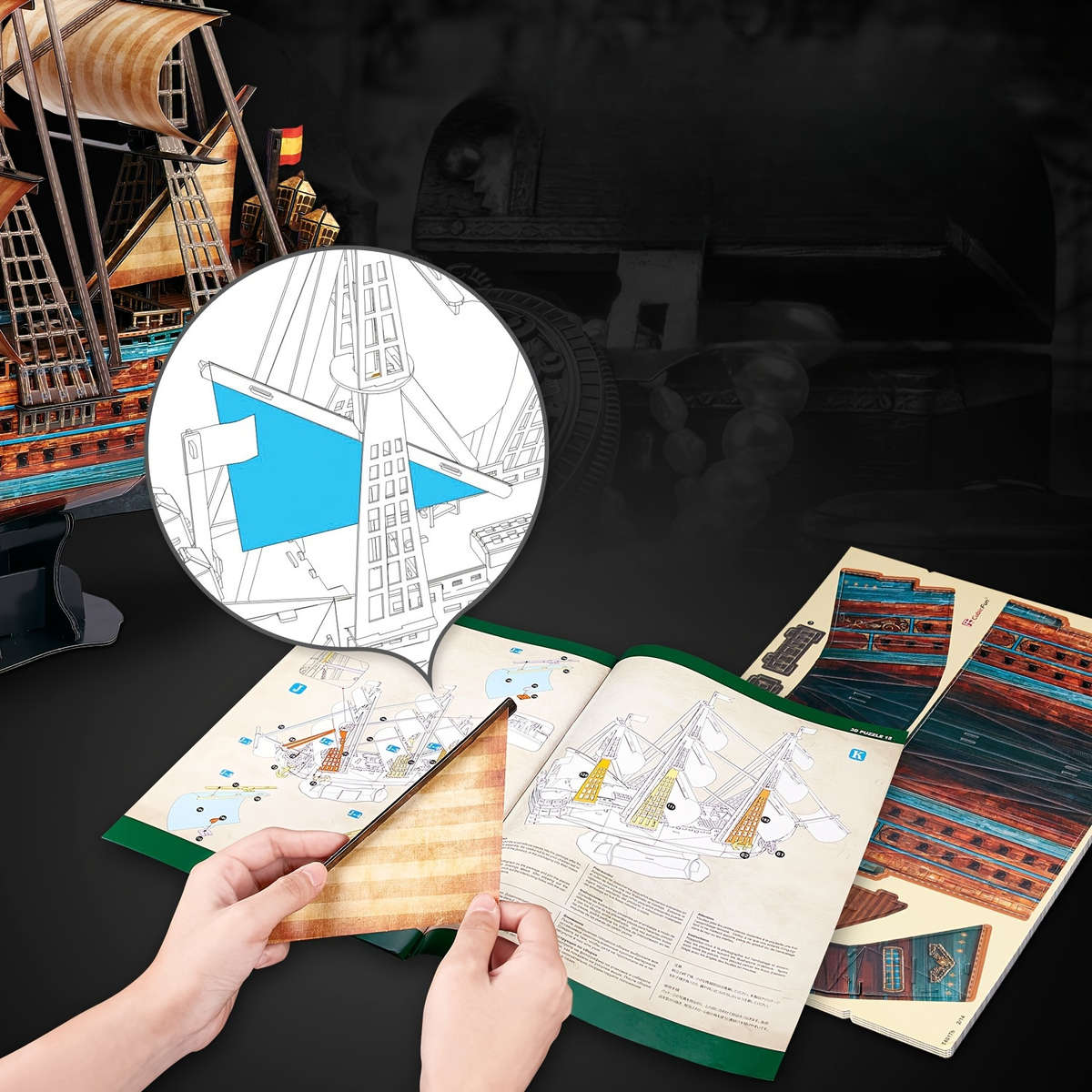 3D Jigsaw Puzzle Model Ship