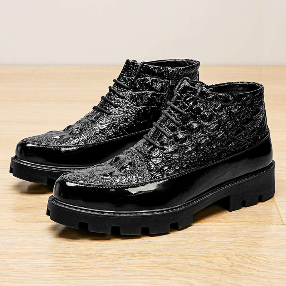 Mens Leather Shoes Color Black Sizeuk 5.5