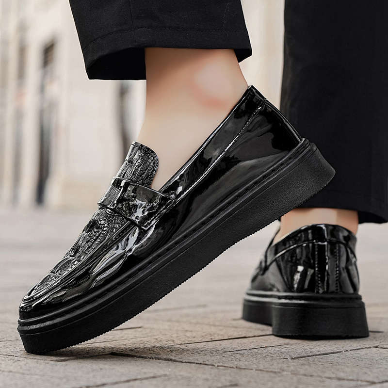 Mens Leather Shoes Color Black Sizeuk 7