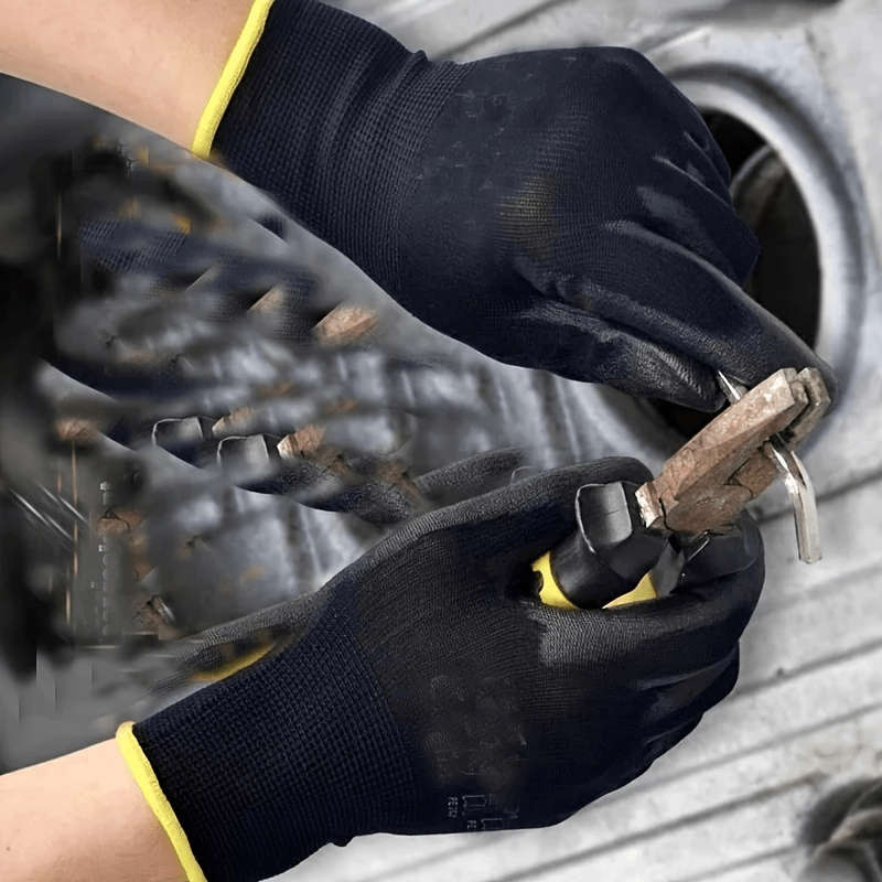 Work Gloves Color Plus Size  Yellow Trim Quantity2 Pairs