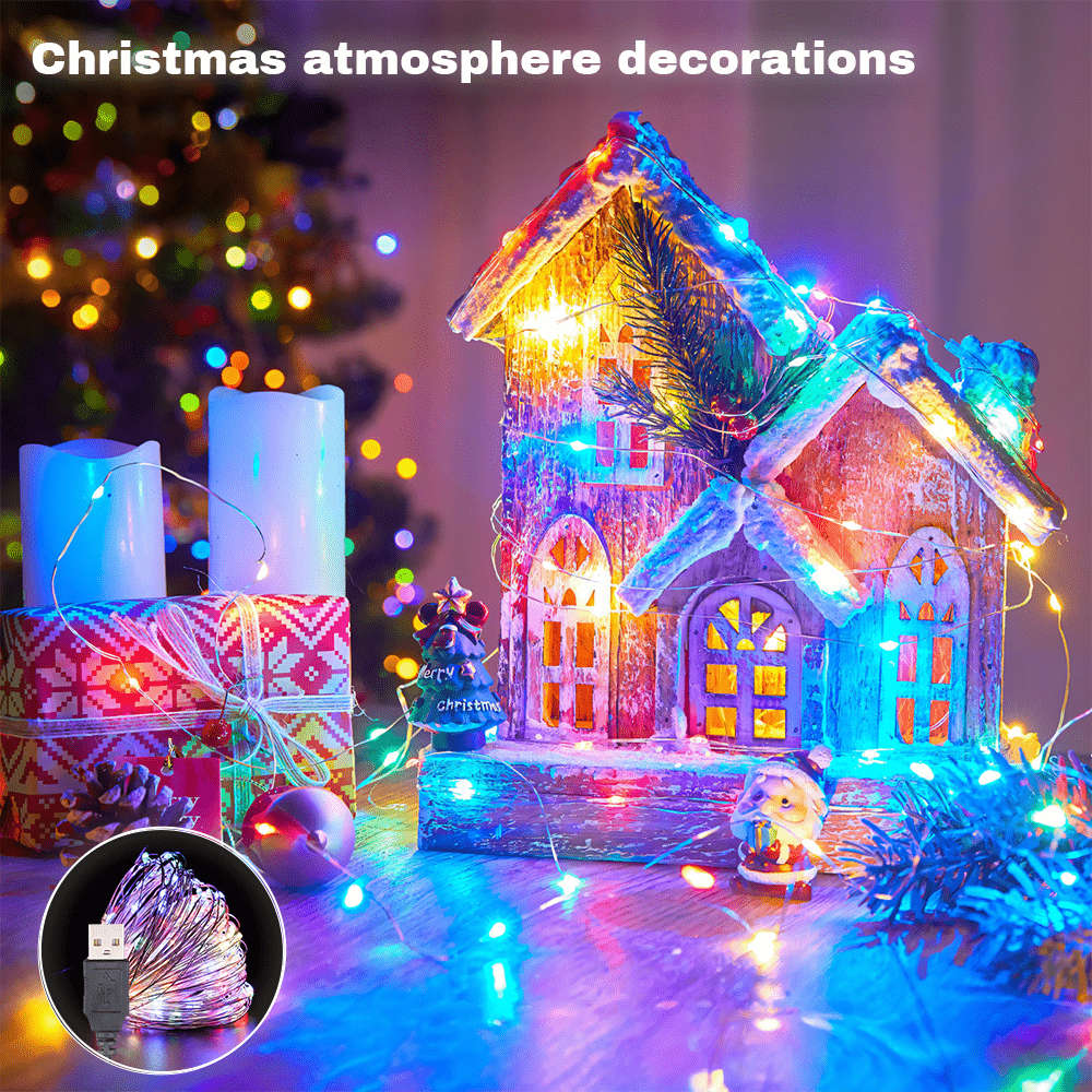 Christmas Lights Multicolor Size 1M 3.2Ft. 10 Lights