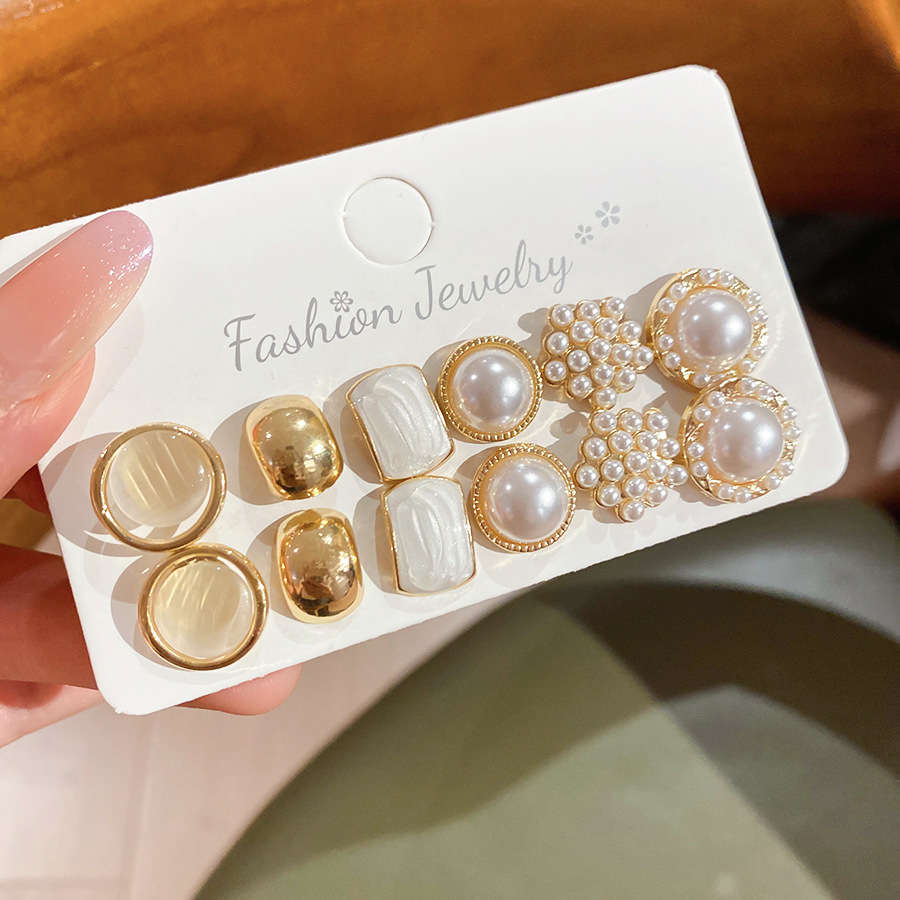 Women S Earrings Color 3 Pair Pack  White 2