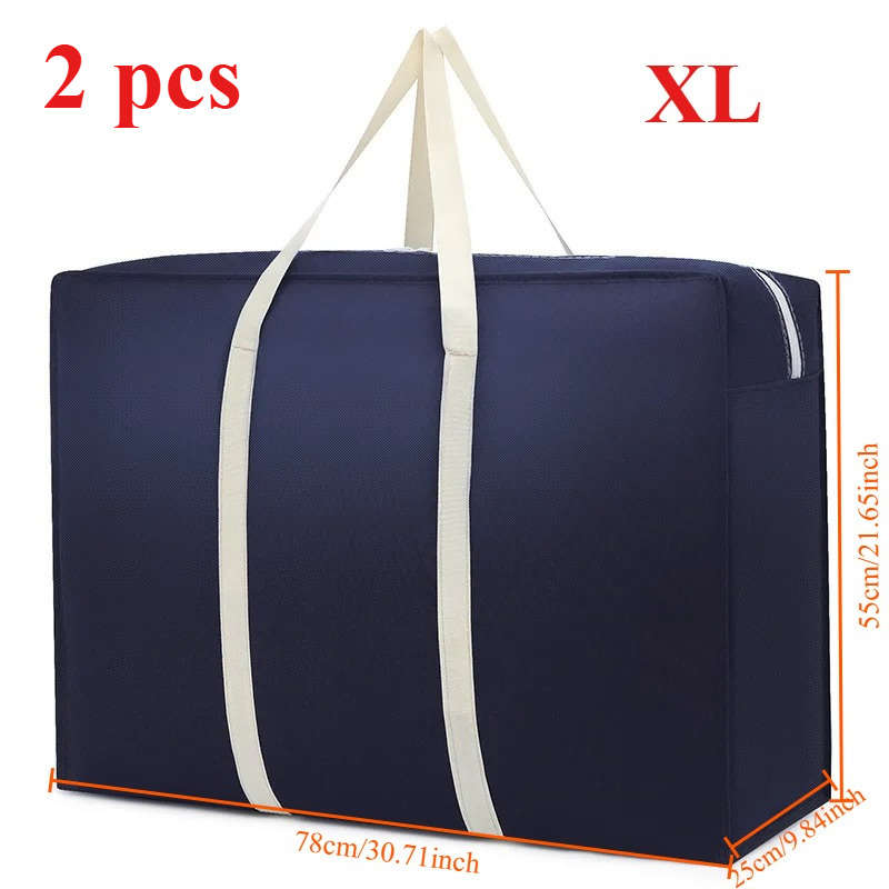2Pcs Thick Hand Held Organizer Tote Tote Black Size L 2 Pcs