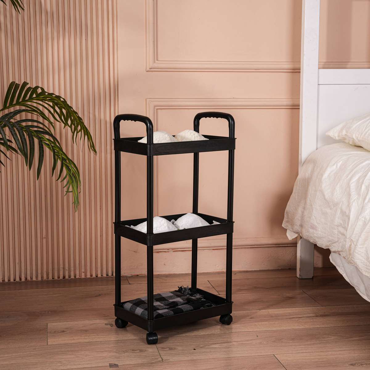 Bathroom Storage Rack Color Yjyblack Material3Layer Storage Box