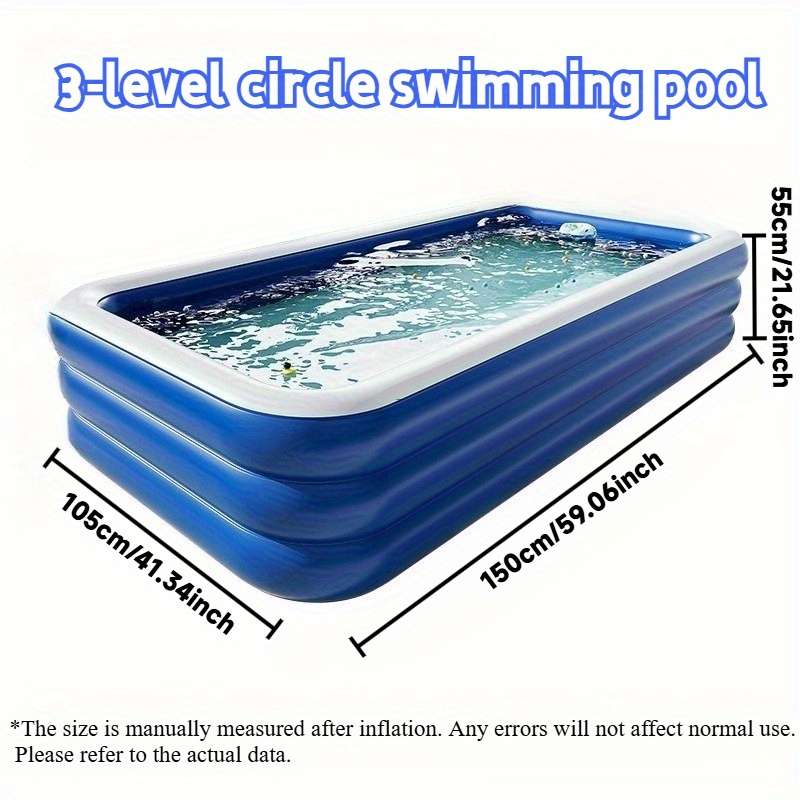 Swimming Pool Color Blue And White  Size3Layer Circle 3.18 Meters