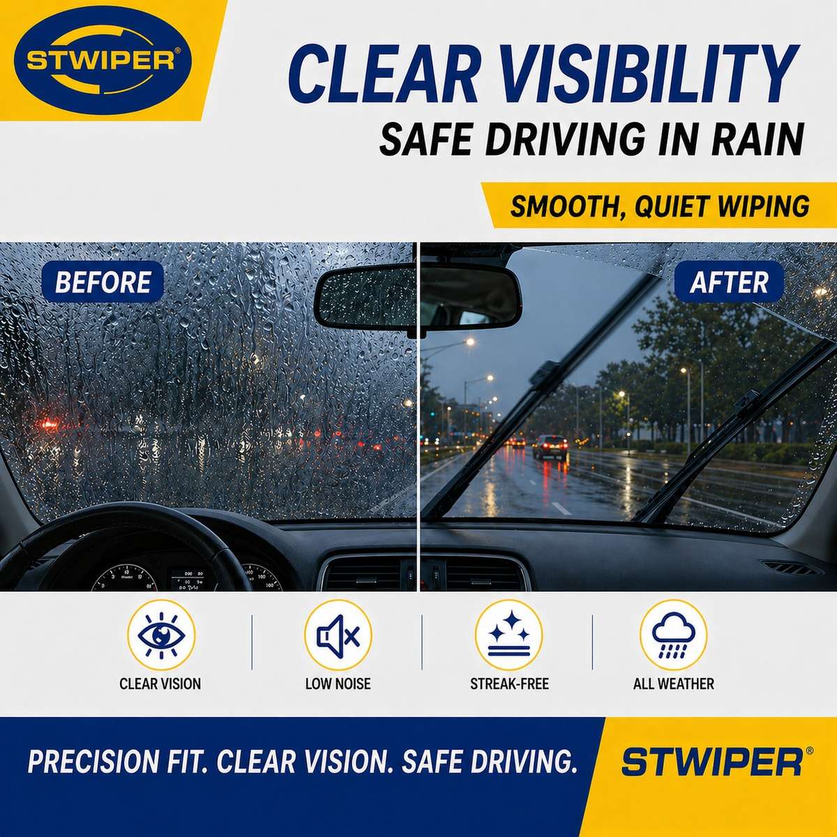Windshield Wipers Model For 2011 2019 Toyota Yaris Mk3