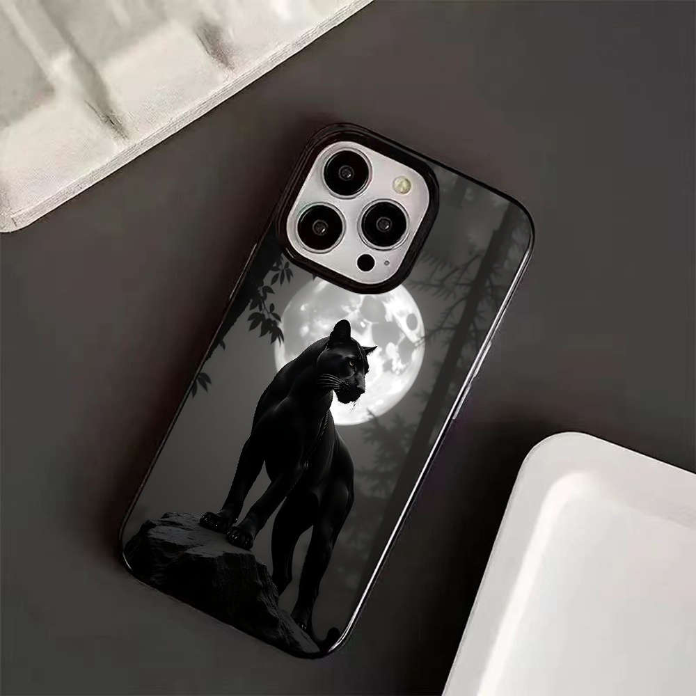 1Pc Black For iPhone 11 Forest Black Panther Phone Case