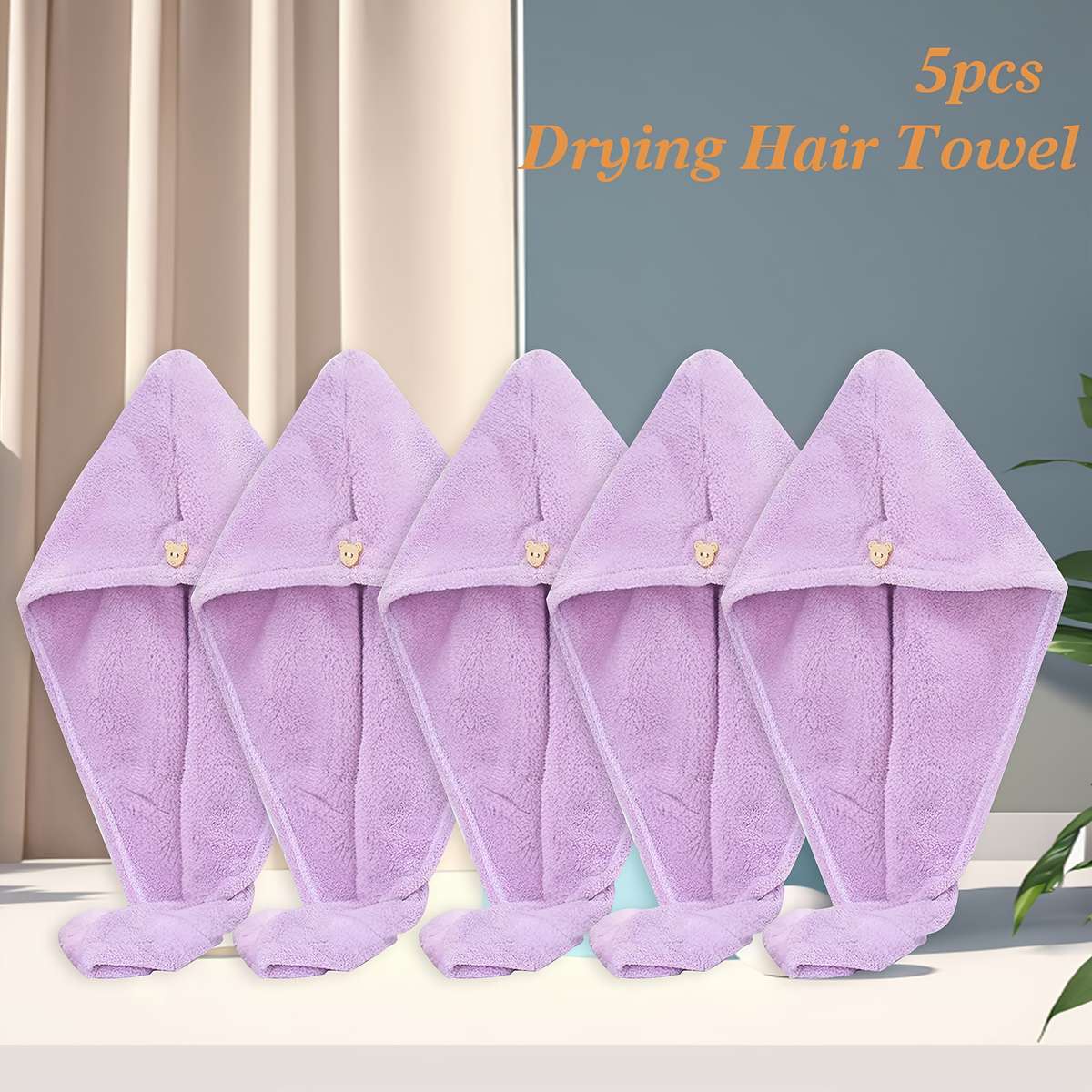 Hair Turban 5 Pack Mixed Colors