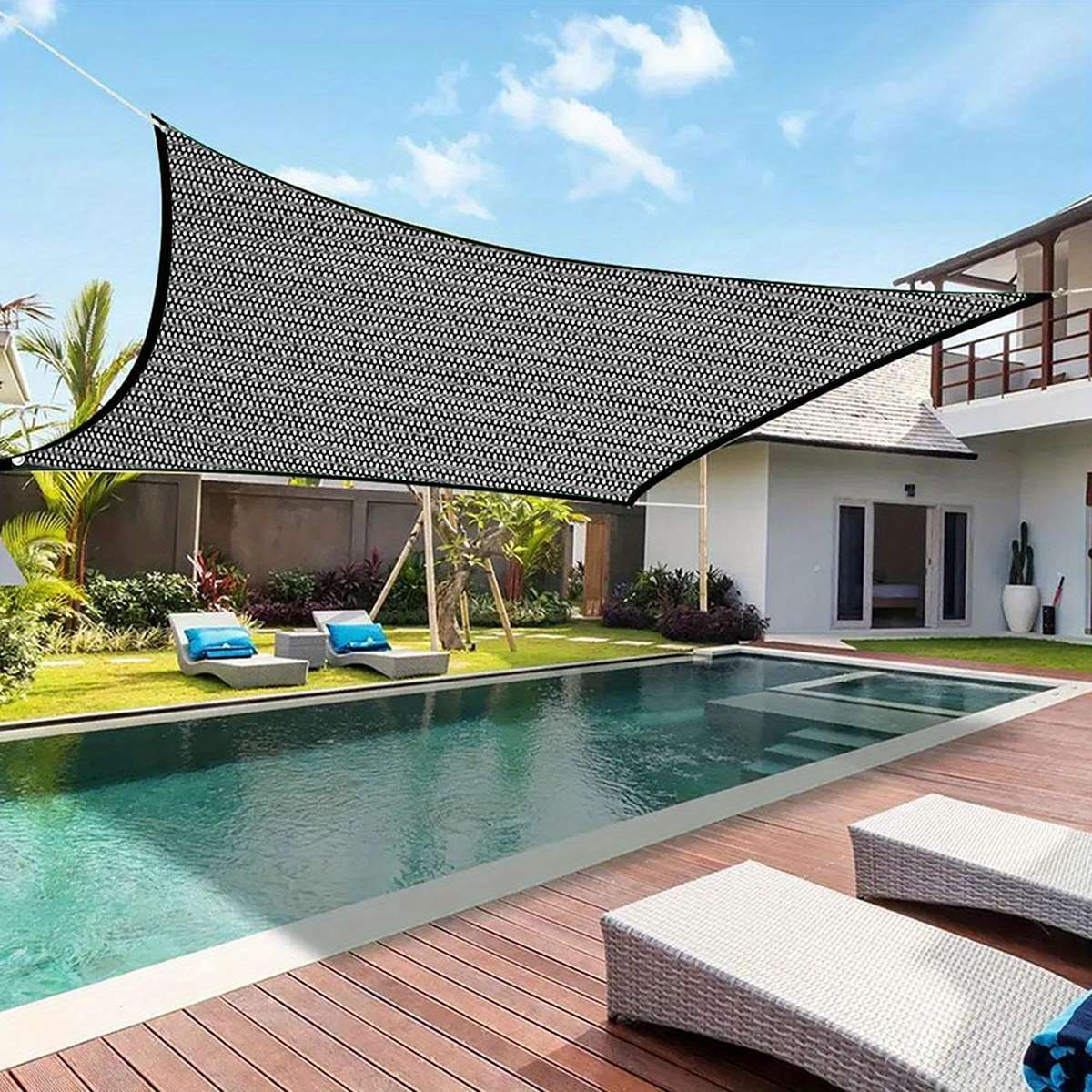 Uv Blocking Shade Cloth Mesh For Backyard Brown