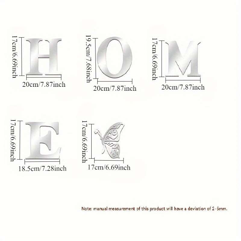 Wall Stickers Color Silveryhtzcj6Pcsset